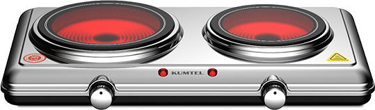 Kumtel Countertop Burner Keramik Double Gray