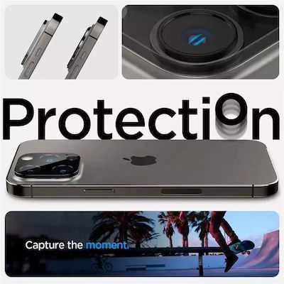 Spigen Optik Protecție Cameră Sticlă călită Negru pentru iPhone 14 Pro / 14 Pro Max - iPhone 14 Pro / 14 Pro Max