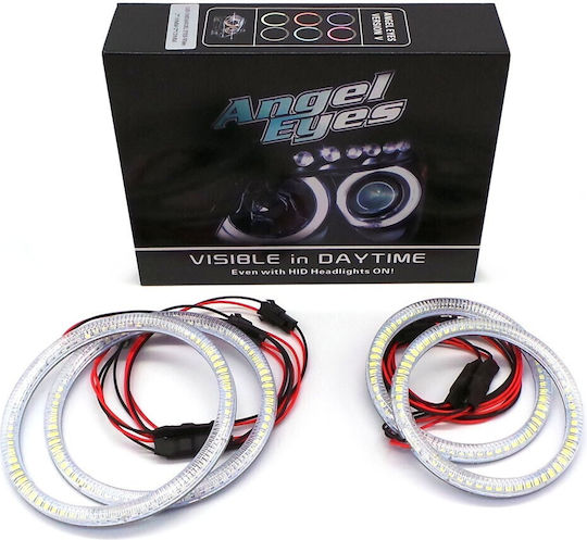 Στεφάνια Angel Eyes Φαναριoύ Αυτοκινήτου 12V BMW Σειρά 3 (E92) Λευκό Χρώμα 4τμχ