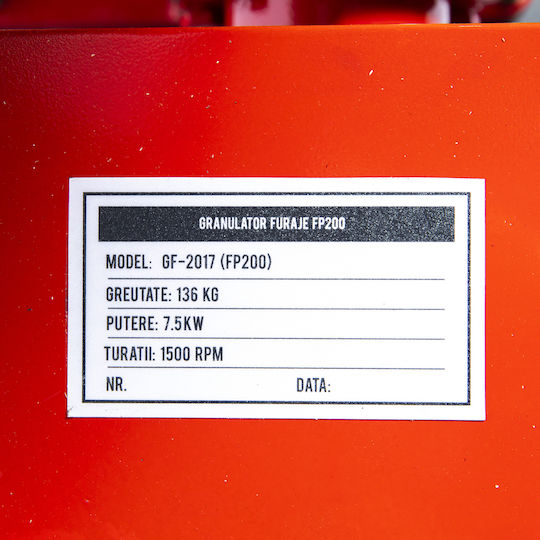 Μύλος Άλεσης Ζωοτροφών με Ισχύ 7500W και Απόδοση Άλεσης 300 kg/h