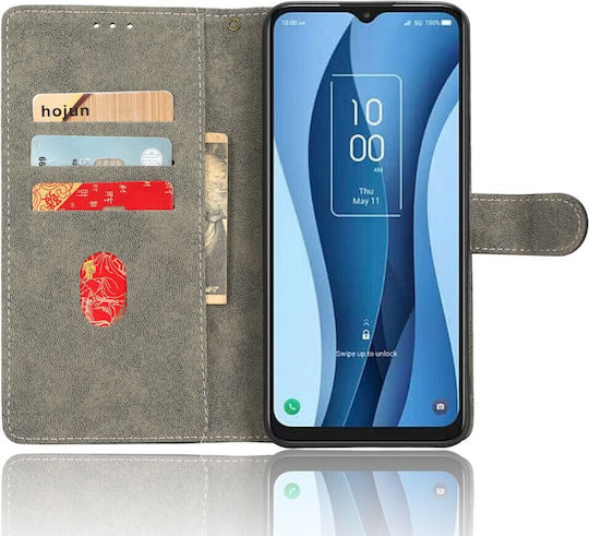 Θήκη Tcl 40 Nxtpaper 5g Mad Mask Rfid Blocking V2 Προστασία Ασύρματης Ανάγνωσης Καρτών Leather Με Βάση Στήριξης, Υποδοχές Καρτών Και Μαγνητικό Κούμπωμα Μαύρο