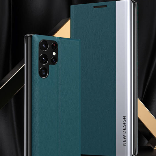 Husă din piele cu suport pentru Samsung Galaxy S24 Ultra 5G Design Nou Piele Sintetică Negru