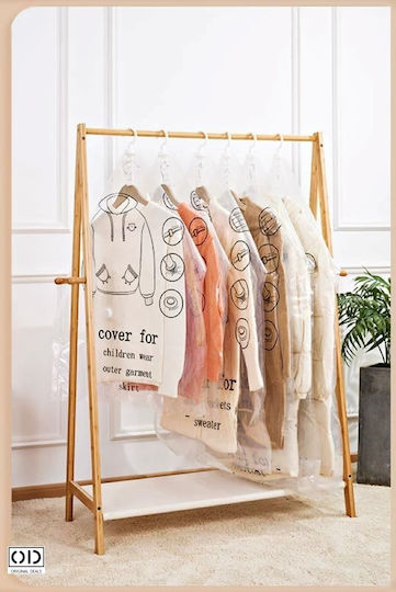 Plastic Hanging Storage Bag For Clothes 135x70cm 1pcs