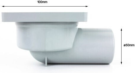 Inter Ceramic Ανοξείδωτο Σιφώνι Δαπέδου Γκρι