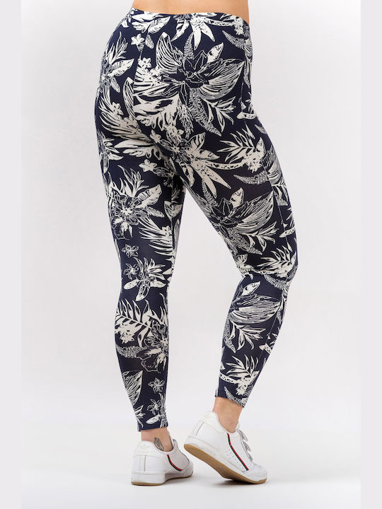 Jucita Frauen Leggings Hochgeschnitten Floral