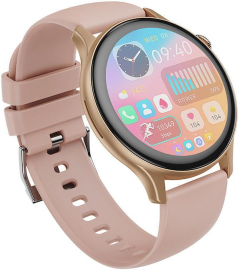 XO J6 Smartwatch with Heart Rate Monitor (Pink)
