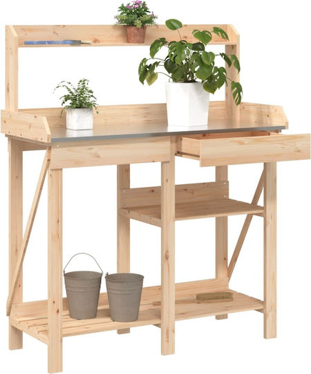 vidaXL Blumentopf-Regal Holz Braun 110cmx45cmx125cmcm.