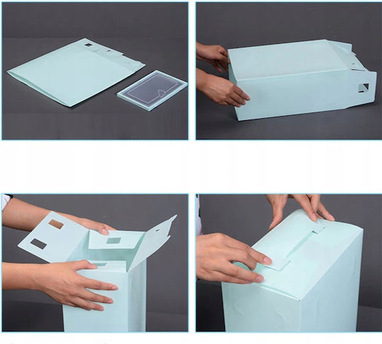 Cutie Din Plastic Pentru Depozitarea Pantofilor Albastră 23.5x33x13cm