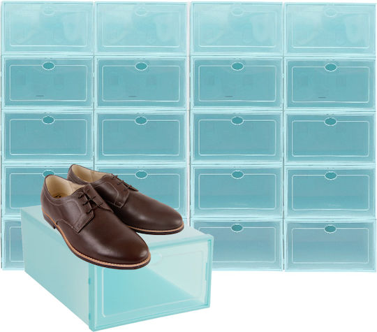 Cutie Din Plastic Pentru Depozitarea Pantofilor Albastră 23.5x33x13cm