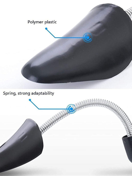 2er-Set Schuhkeile, Zola®, Vollkunststoff, verstellbar, Größe 35-41, Schwarz
