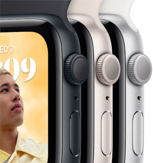 Apple Watch SE 2023 Aluminum 40mm Waterproof with Heart Rate Monitor (Midnight with Midnight Sport Band - M/L)