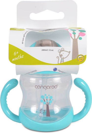 Cangaroo Căniță pentru copii din Silicon Albastru 280ml pentru 6m+m+