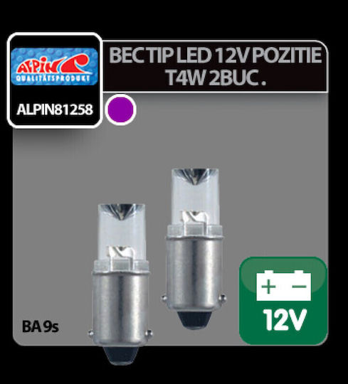 Alpin Лампи Автомобила T4W / BA9S / BA15S LED Лилаво 12V 2бр