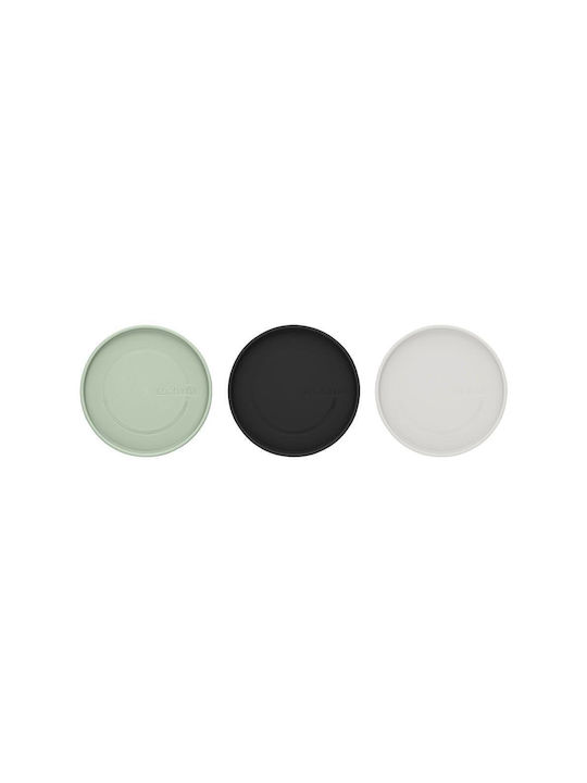 Brabantia Set of 3pcs Jars General Use with Lid Glass Gray 1000ml