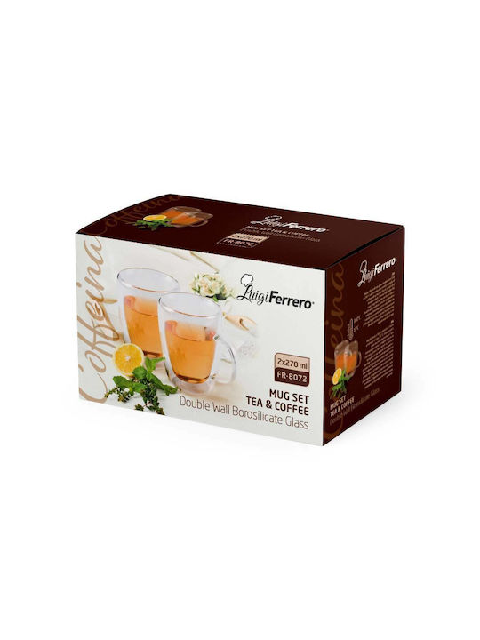 Luigi Ferrero Mug Glass Transparent 270ml 2pcs