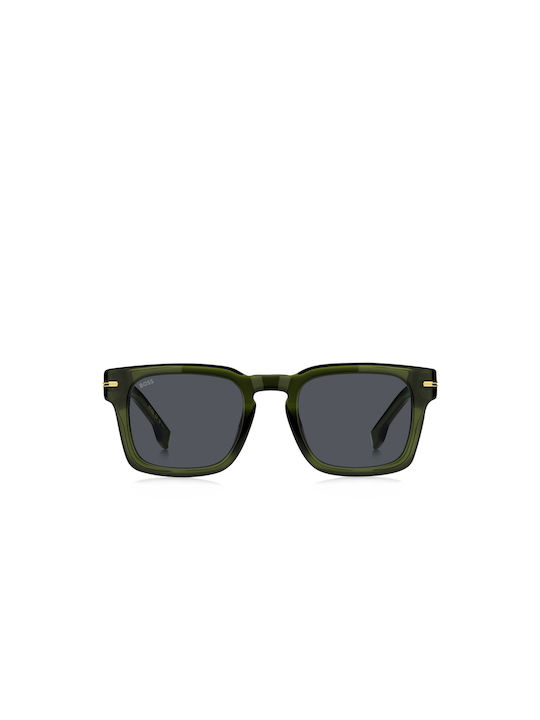 Hugo Boss Sunglasses with Green Plastic Frame and Gray Lens HG 1625/S 1ED/IR