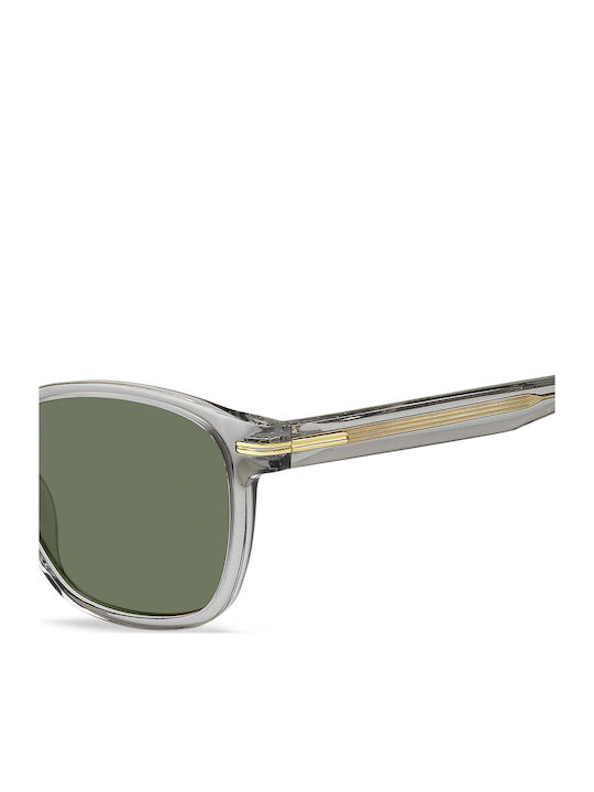 Boss Unisex Sunglasses with Gray Plastic Frame and Green Lens BOSS1505/S KB7QT 52
