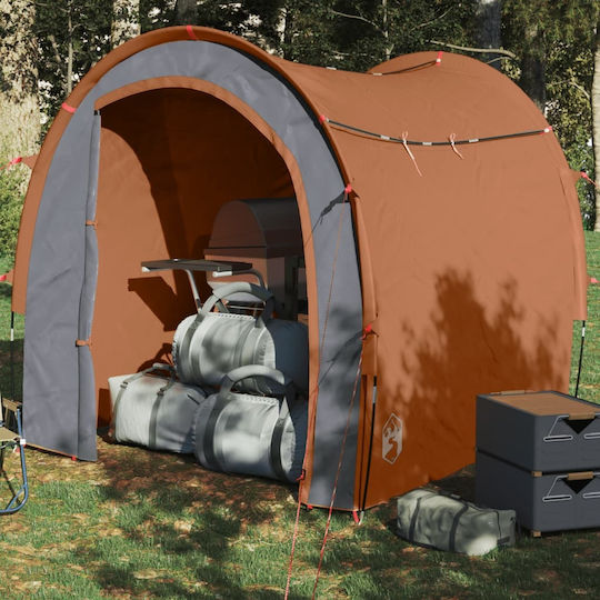 vidaXL Καλοκαιρινή Σκηνή Camping Τούνελ Πορτοκαλί για 4 Άτομα 178x183x178εκ.