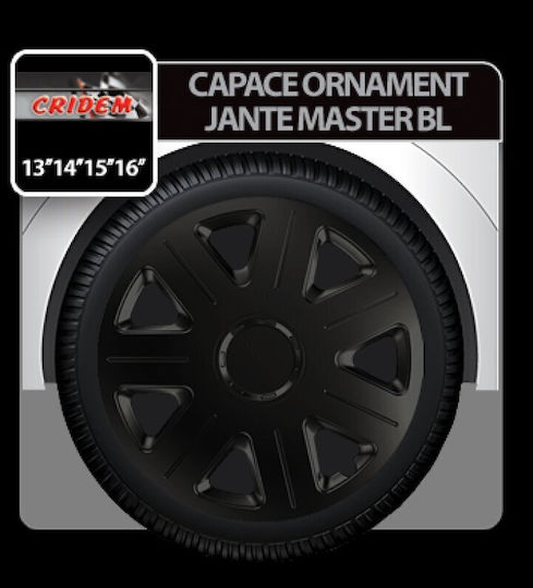 Capace De Roți Master Bl 4 Bucăți Negru 15''