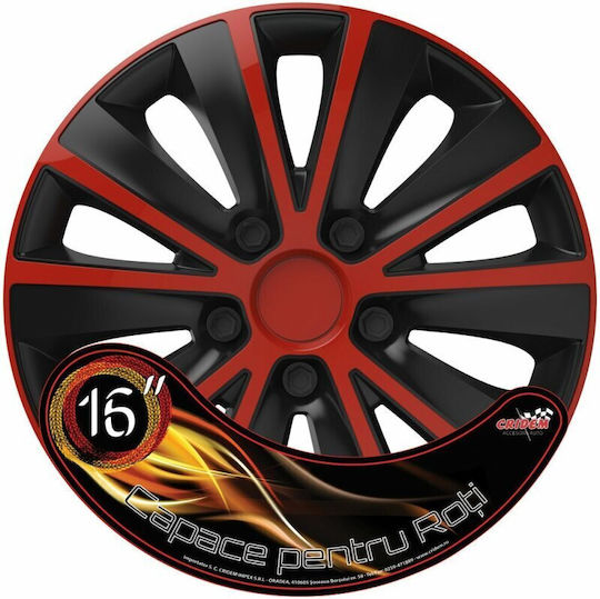 Wheel Covers Set Cridem Rapide 4pcs - Red/black - 16''