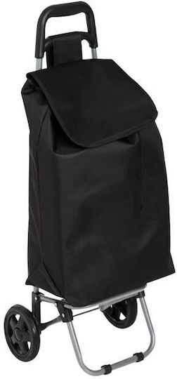 Stoff Einkaufswagen Schwarz 35x92x92cm
