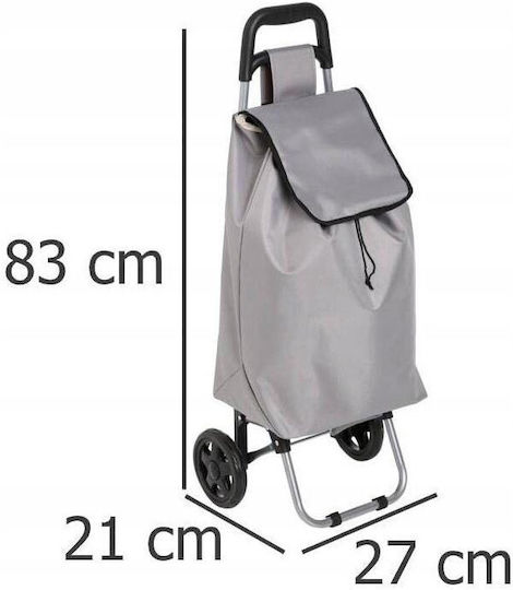 Stoff Einkaufswagen Gray 35x28.5x91.5cm