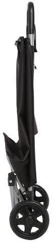 Stoff Einkaufswagen Schwarz 35x92x92cm