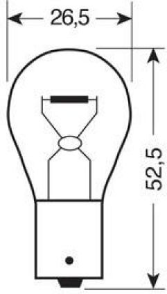 12v - Py21w - 21w Direction Yellow Bau15s 1pcs Lucas