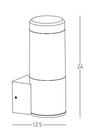 Zambelis Lights Felinar de exterior montat pe perete LED IP54 10W cu Alb Cald Lumină 12.5x9x24εκ.