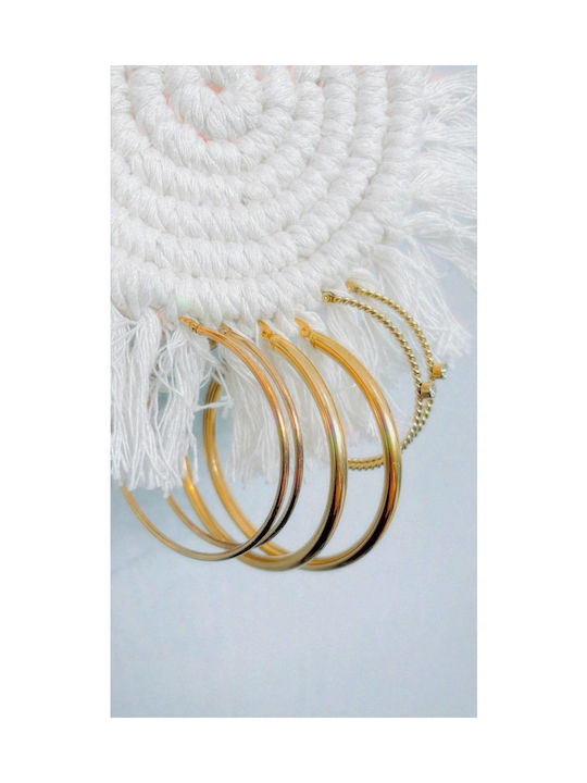 Buhay Earrings Hoops made of Steel Gold Plated