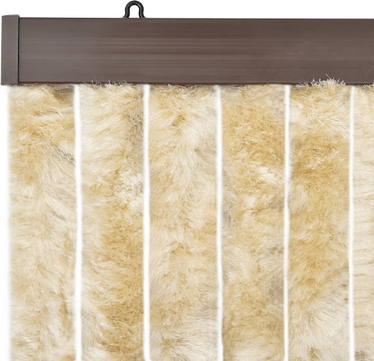 vidaXL Κουρτίνα Πόρτας από Ύφασμα Μπεζ 100x200cm 377377