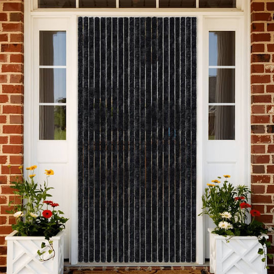 vidaXL Fabric Door Curtain Gray 100x200cm 377381