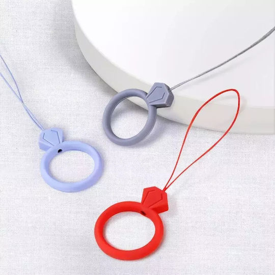 Silicone Lanyard For The Phone Diamond Ring Pendant For A Finger Mint
