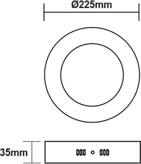 Aca LED Panel 18W 20.9εκ. Aca LED Panel 18W 20.9εκ.