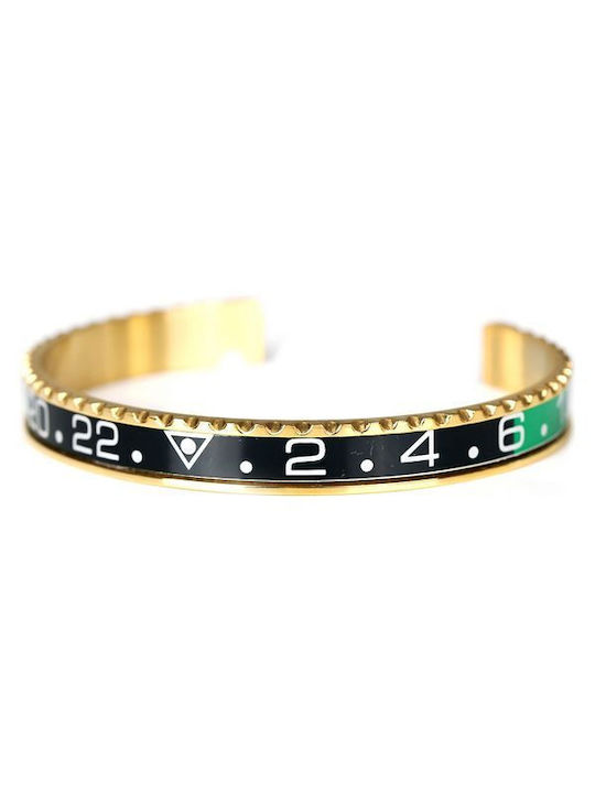 Oyster Oyster Men's Bracelet Made of Stainless Steel Gold Plated 18cm
