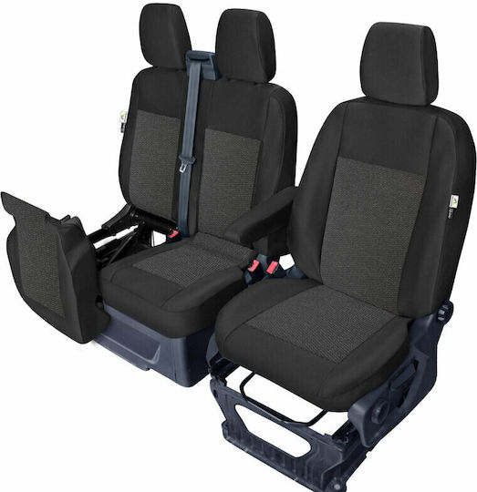 Tailor-made Front Seat Covers For Ford Transit Custom (to 06.2018 From 06.2018) With Table - 1+2 Seats