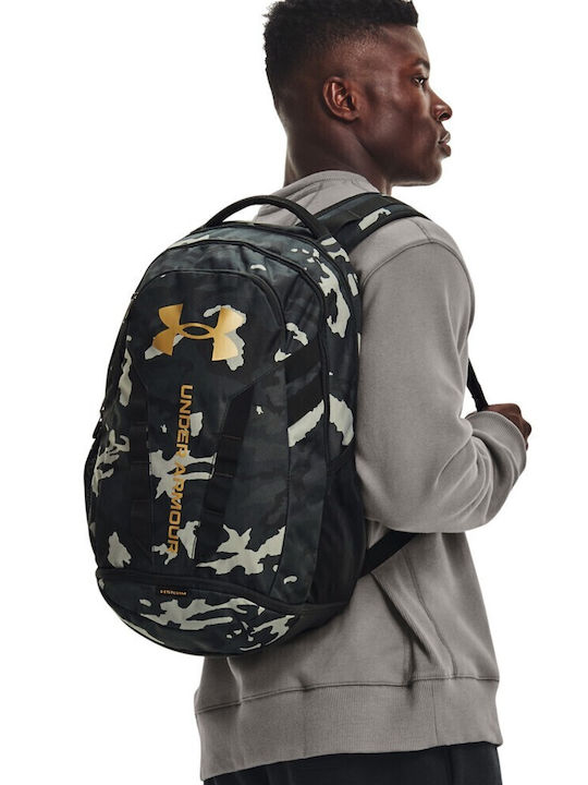 Under Armour Hustle 5.0 Waterproof 29lt Storm Black/Camo/Gold