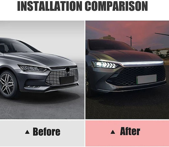 Flexible Tagfahrlichter Unter Der Motorhaube 150cm DRL LED 12V + Wow - 1 Stk