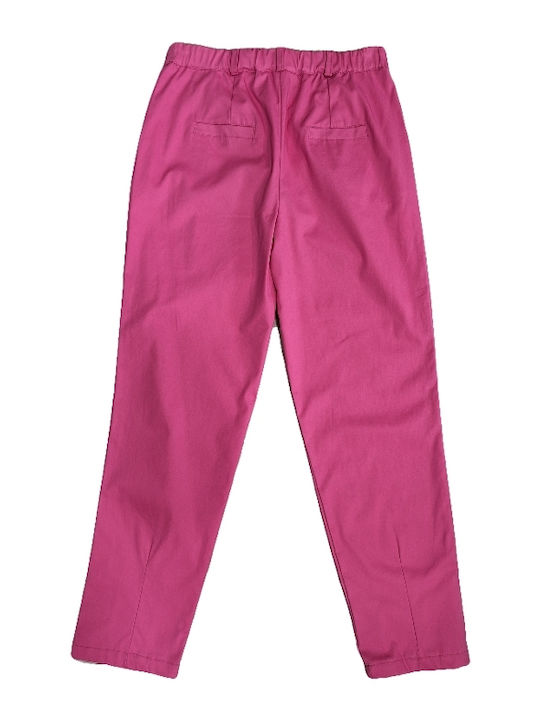 Kleio Fashion Damen Stoff Hose in Schlanker Passform Rosa