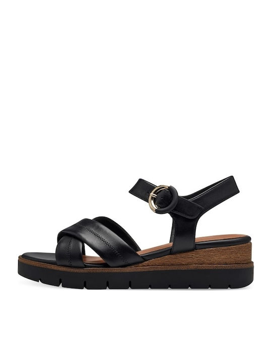 Tamaris Women's Anatomical Platform in Black Color 1-28202-42 003 Black Leather