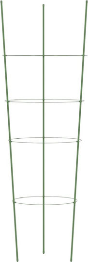 vidaXL Plant Support Rods 90cm from Steel with Support Ring Set of 5pcs