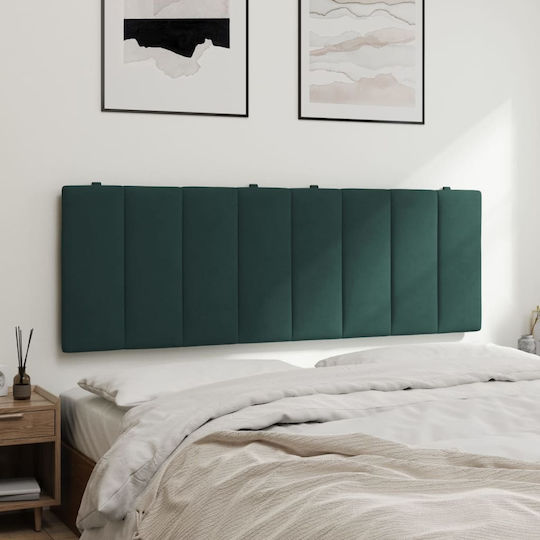 vidaXL Fabric Bed Headboard Cushion Dark Green 140x45cm