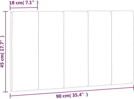 vidaXL Stoff-Kopfstütze Für Bett Schwarz 90x45cm
