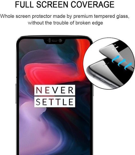 2.5D 0.33mm Full Face Tempered Glass Μαύρο (OnePlus 6)