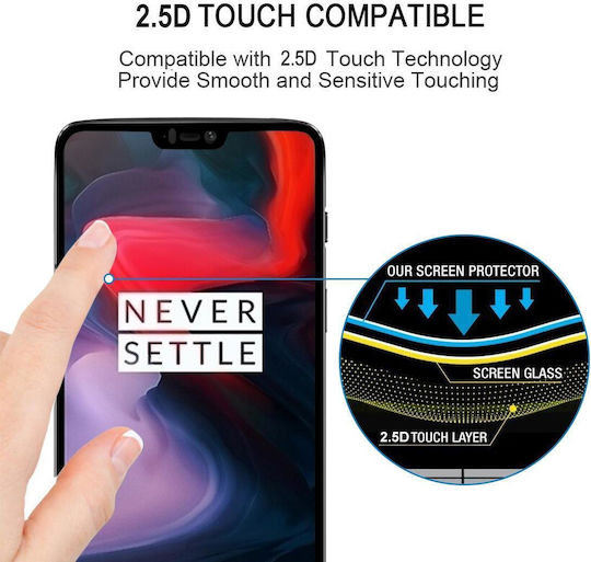 2.5D 0.33mm Full Face Tempered Glass Μαύρο (OnePlus 6)