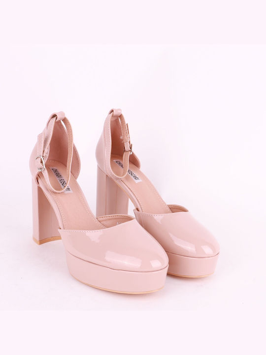 Chiara Foscari Pumps mit Riemchen Beige