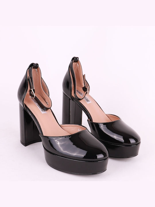 Chiara Foscari Pumps mit Riemchen Schwarz