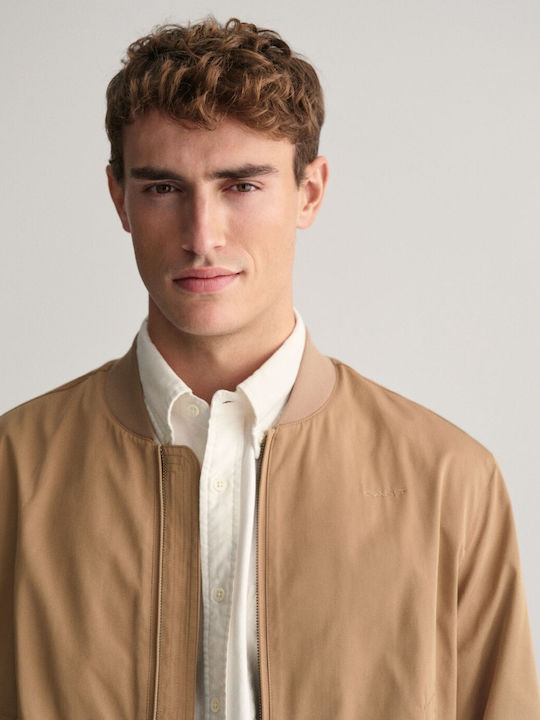 Men's Summer Jacket Gant Beige 3g7006388-g0213 Regular Fit