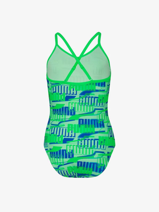 Puma Kids Swimwear One-Piece Green