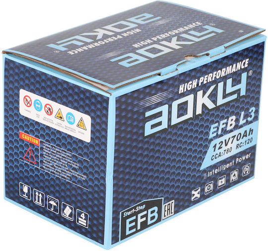 Μπαταρία Φορτηγών Efb Start And Stop Aokly 70α (276*175*190)